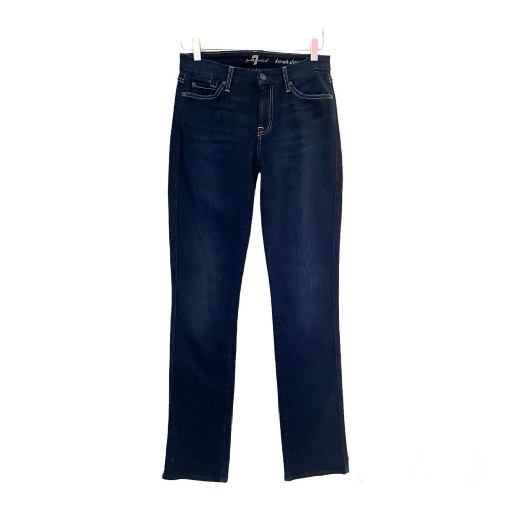7 For All Mankind Karah Straight Leg Dark Wash Jeans Size 27